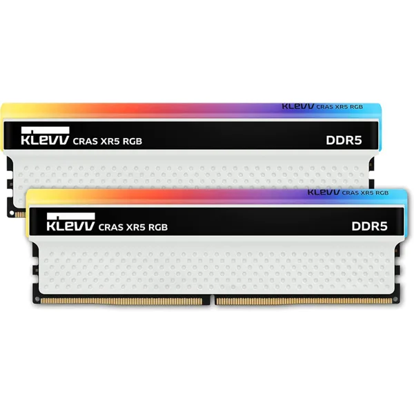 خرید رم KLEVV Cras XR5 RGB DDR5 - ظرفیت 32GB - پک دوتایی - سرعت 6000 مگاهرتز - CL40 - سفید