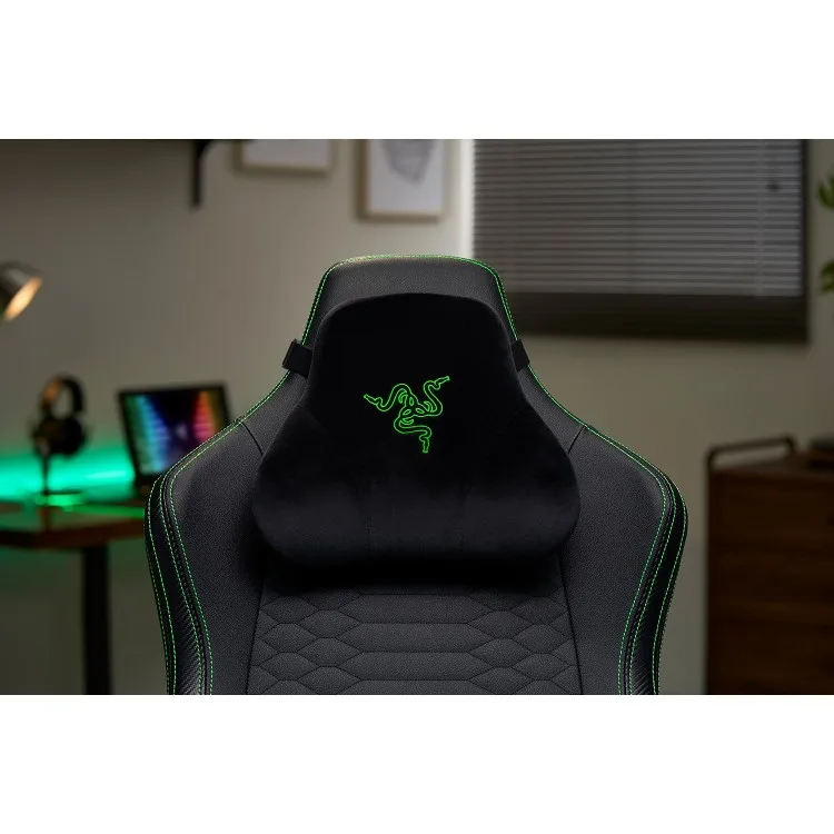 خرید صندلی گیمینگ Razer Iskur X به همراه بالشتک سر و کمر - سیاه/سبز - XL