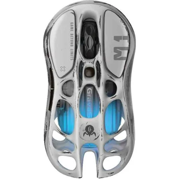 خرید موس GravaStar Mercury M1 Pro - بی سیم - نسخه Battle-Worn Silver Mist