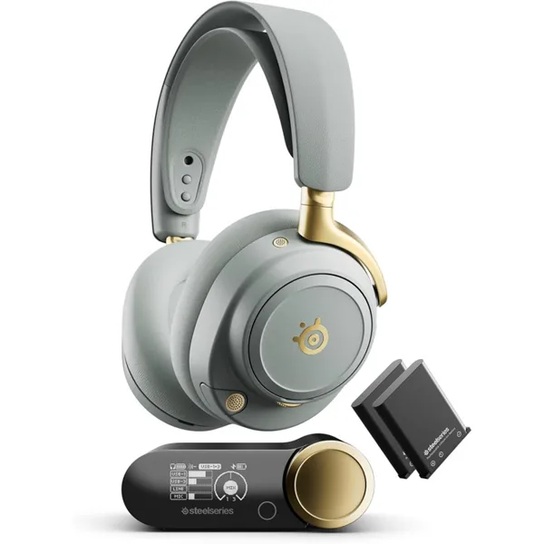 خرید هدست SteelSeries Arctis Nova Elite - بی سیم - رنگ Sage Gold