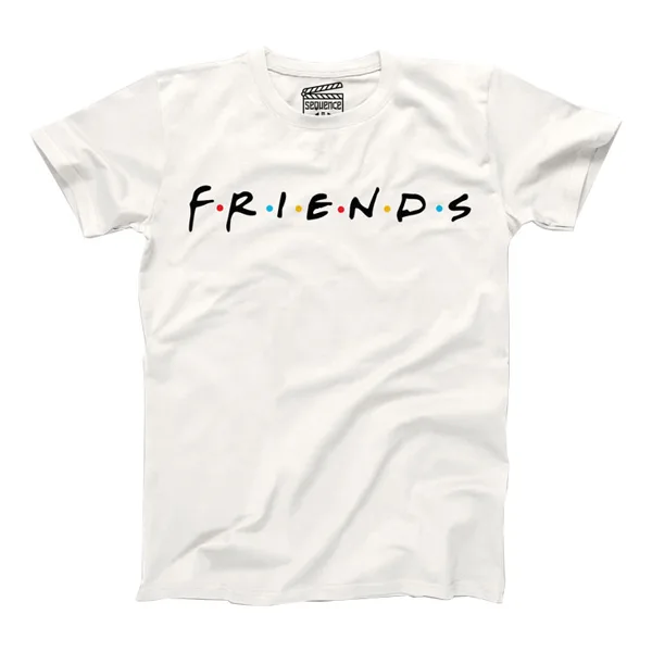 خرید تیشرت ونگارد - طرح Friends - سفید - سایز L