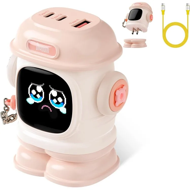 خرید شارژر Divoom Dipow-65W - طرح Cute Pink