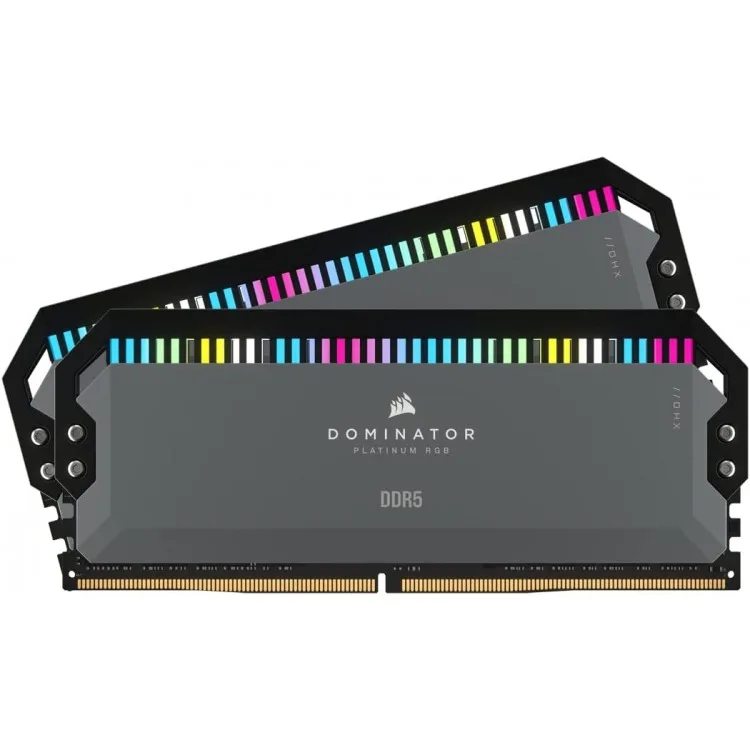 خرید رم Corsair Dominator Platinum RGB - ظرفیت 64 گیگابایت - DDR5 - مدل AMD EXPO - فرکانس 6000 مگاهرتز C40 - خاکستری