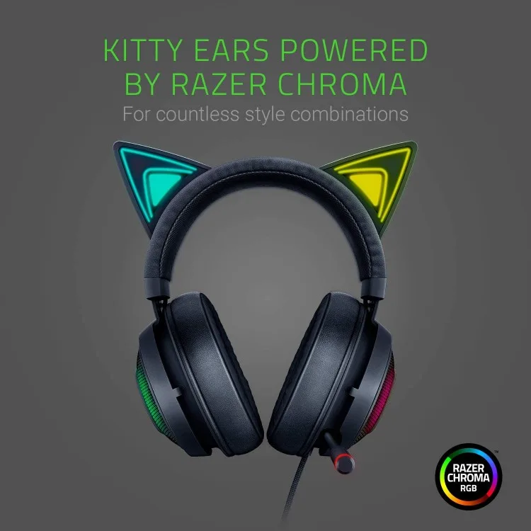 خرید هدست Razer Kraken نسخه Kitty Edition - سیاه
