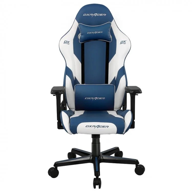خرید صندلی گیمینگ DXRacer سری گلادیاتور - آبی/سفید