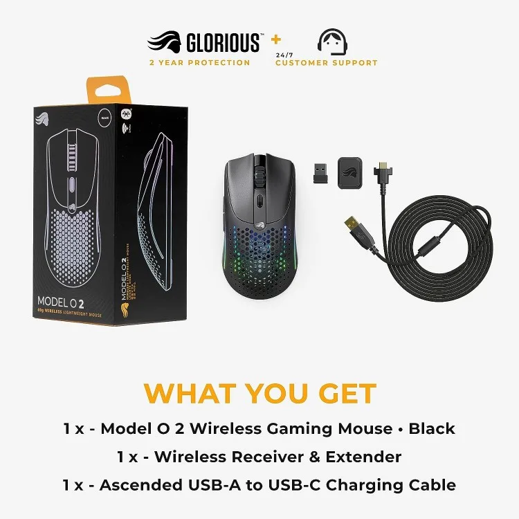 خرید موس Glorious Model O 2 - بی سیم - سیاه