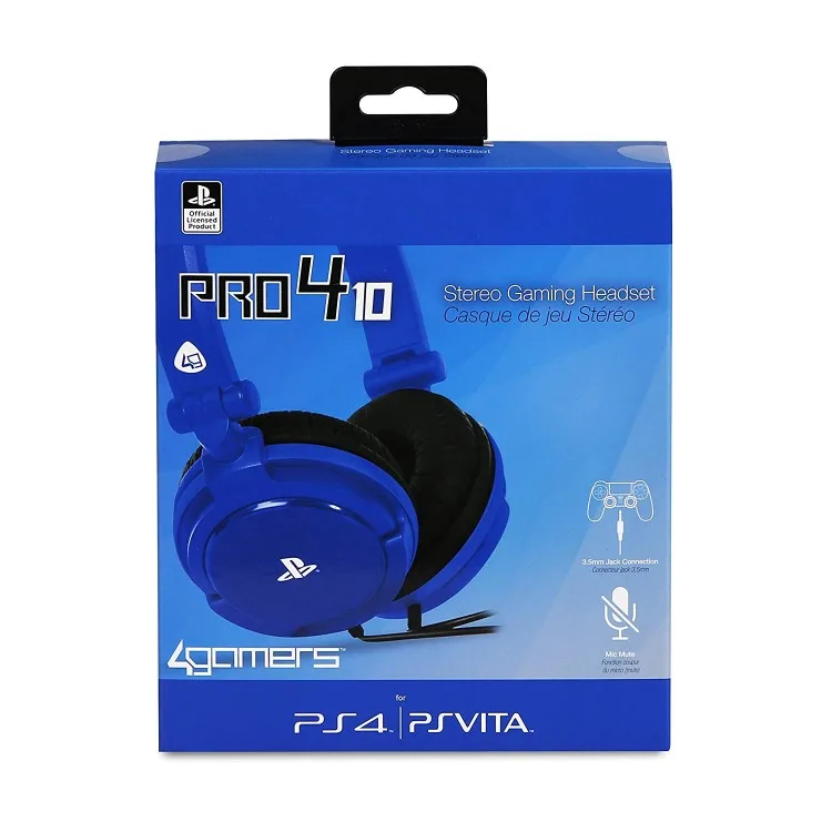 خرید هدست 4Gamers PRO4-10 - مخصوص PS4 | آبی