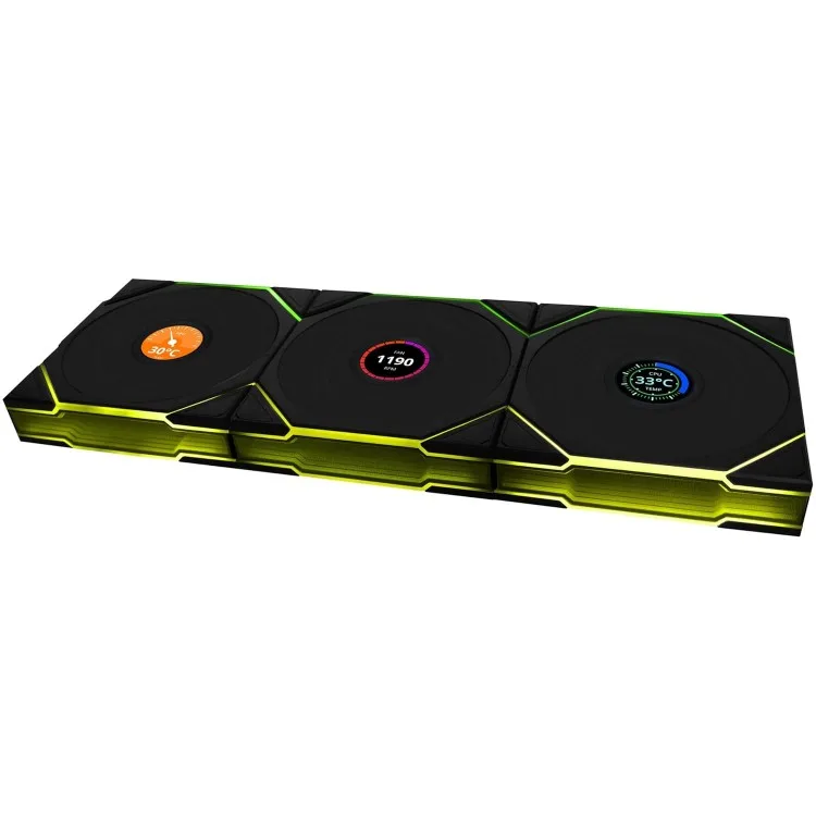 خرید فن کیس Lian Li Uni Fan TL Reverse Blade دارای نمایشگر LCD - بی سیم - پک سه تایی