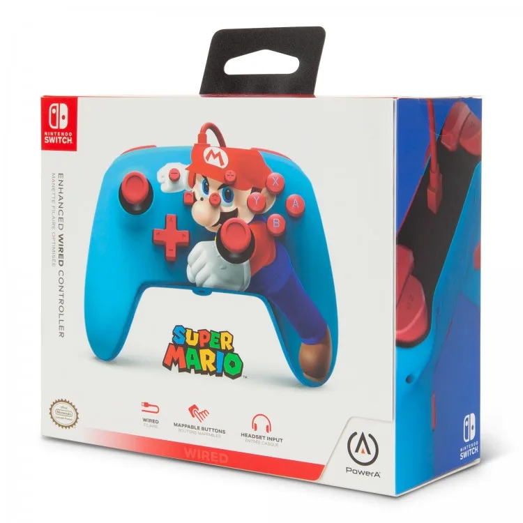 خرید کنترلر PowerA Enhanced نینتندو سوییچ - طرح Super Mario