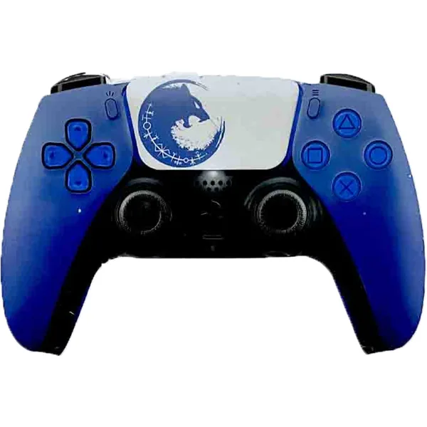 خرید دسته PS5 - کاستوم حرفه ای - طرح بازی God of War Ragnarok - آبی