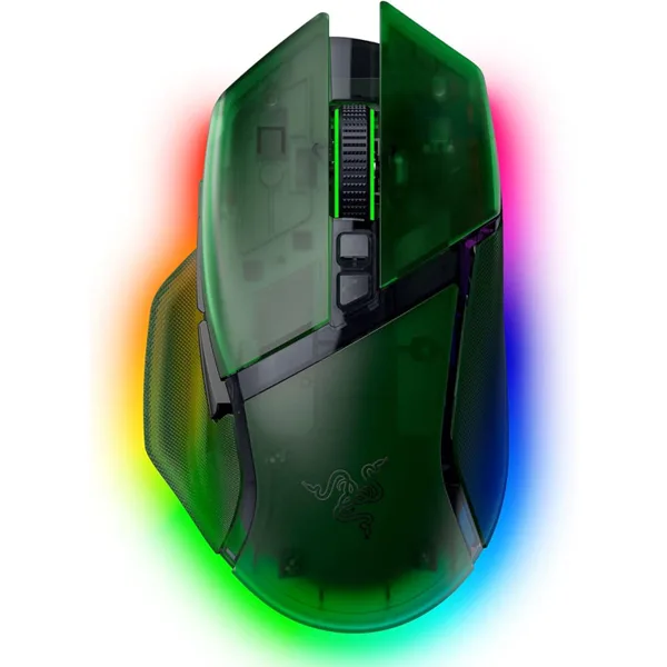 خرید موس Razer Basilisk v3 Pro 35K - بی سیم - طرح Phantom Green