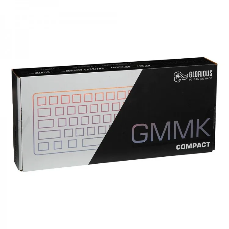 خرید کیبورد Glorious GMMK Compact - سوییچ مکانیکی قهوه ای - نسخه White Ice