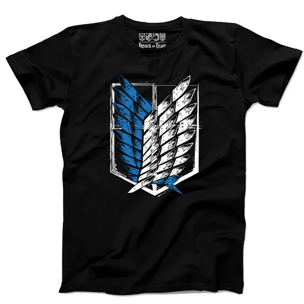 خرید تیشرت ونگارد - طرح AoT Wings - مشکی - سایز M