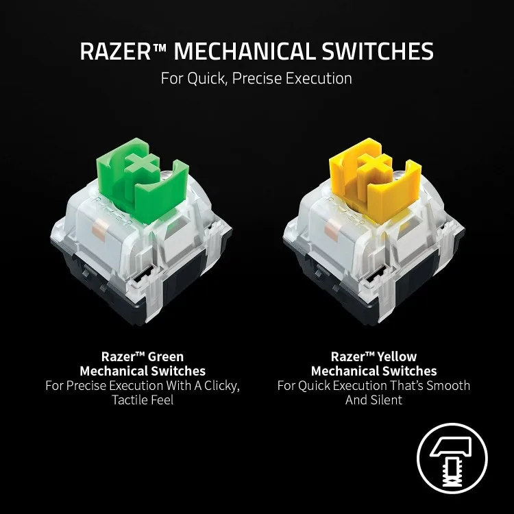 خرید کیبورد Razer Blackwidow v3 Mini - سوییچ زرد- سیاه
