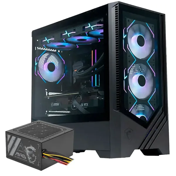 خرید کیس MSI PAG Forge M100L + پاور MSI MAG A500NH