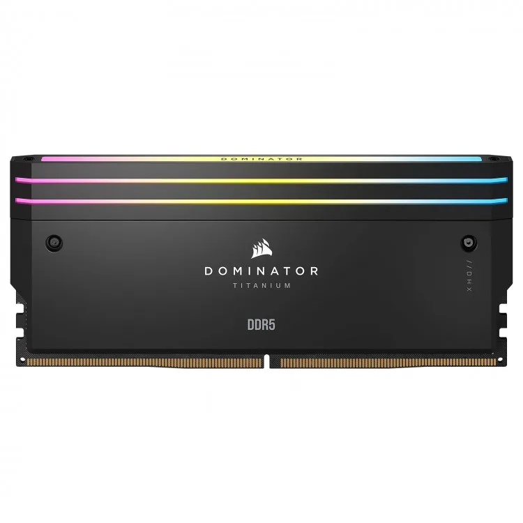 خرید رم Corsair Dominator Titanium RGB - ظرفیت 32 گیگابایت - DDR5 - پک دوتایی - مدل Intel XMP - فرکانس 6000 مگاهرتز - CL30 - سیاه