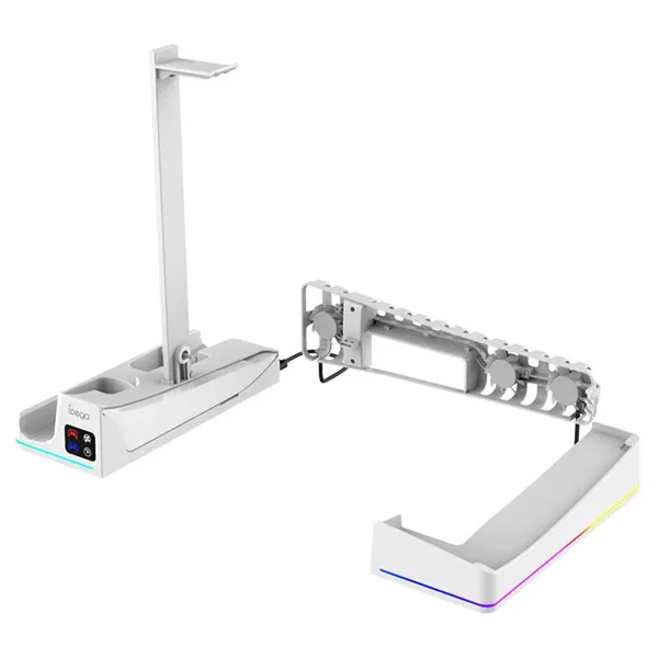 خرید پایه افقی ipega RGB برای PS5 پرو و اسلیم - سفید