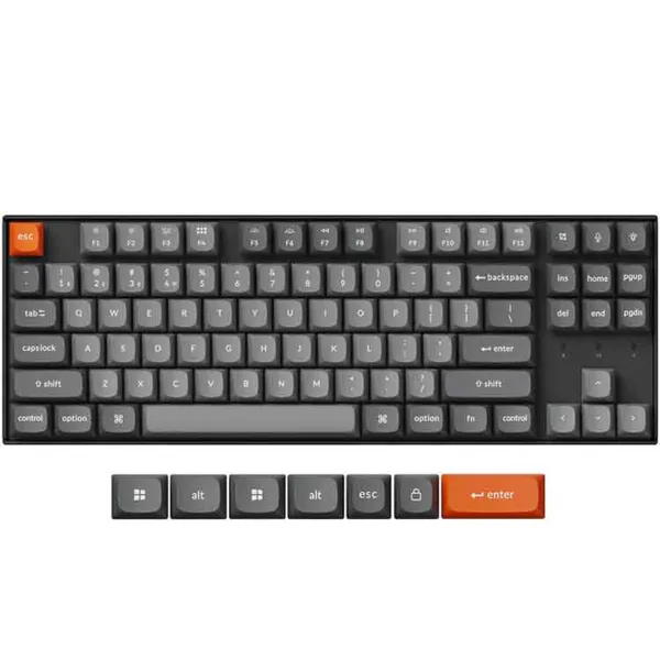 خرید کیبورد Keychron K8 Max RGB - بی سیم - سوییچ مکانیکی Super Brown - سیاه