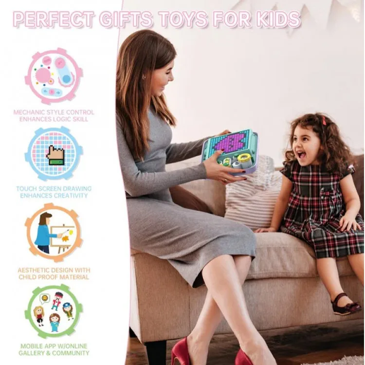خرید تبلت Divoom Pixoo Factory مخصوص کودکان - آبی