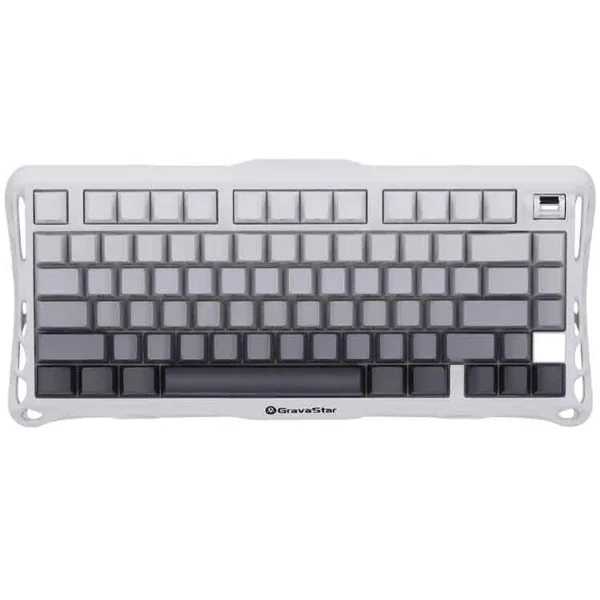 خرید کیبورد GravaStar Mercury K1 - بی سیم - سوییچ مکانیکی خطی با قابلیت تعویض سریع - نسخه Gradient White