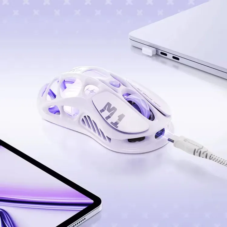 خرید موس GravaStar Mercury M1 Pro - بی سیم - نسخه ویژه Lavender Purple